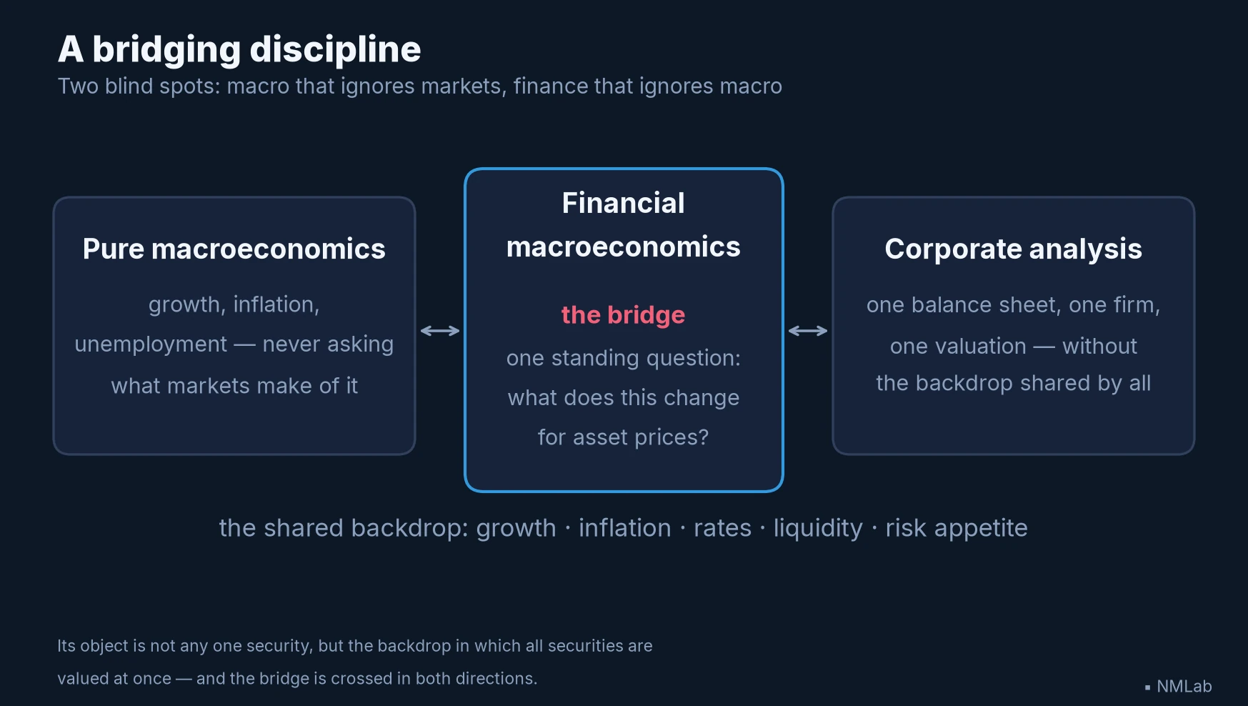 Financial macroeconomics as the bridge between pure macro and corporate analysis